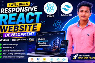 build a responsive react website with tailwind CSS