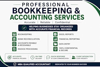 bookkeeping ,bank reconciliation and accounting in excel