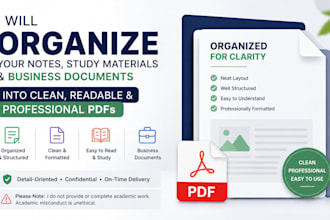 organize your notes into a clean and professional PDF