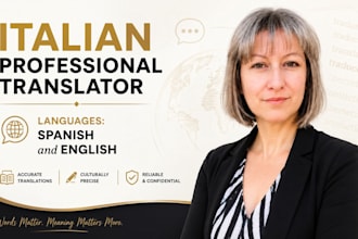 be your professional italian translater of any document