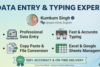 do professional data entry and fast typing work