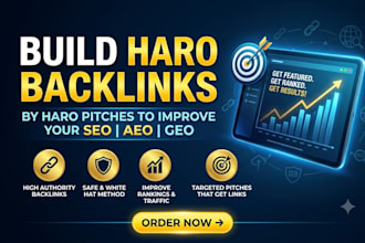 build haro backlinks by haro pitches to improve your SEO, aeo, and GEO