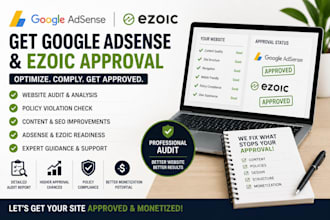 help you get google adsense approval and ezoic approval for your niche website
