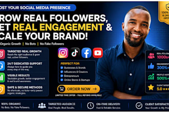 boost your instagram, tiktok and facebook real likes and followers