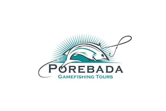 design traditional required logo for game fishing brand