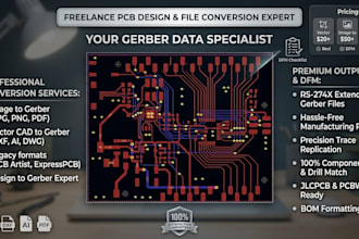 design pcb layout and convert cad imsge or pcb artist to manufacturing files
