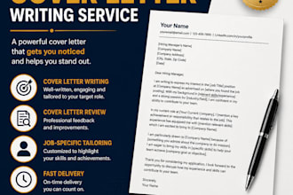 write a professional cover letter for your job application