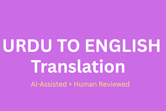 translate urdu to english and write articles or content