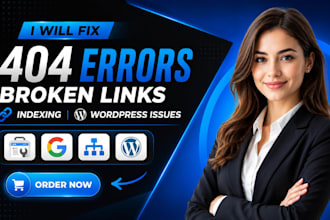 fix technical SEO, 404 errors, broken links and wordpress issues