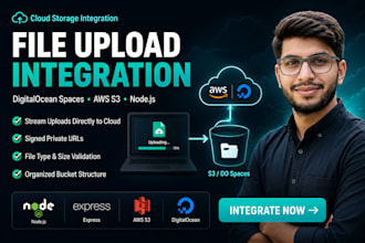 integrate digital ocean spaces or s3 file upload in your node js