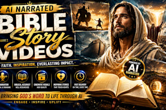 create an ai illustrated bible storybook with beautiful artwork and narration