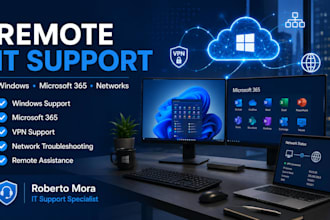 provide remote IT support for windows, microsoft 365 and networks