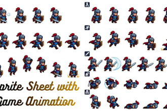 design pixel art sprite sheets with smooth game animations