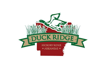 design professional duck hunting camp brand logo