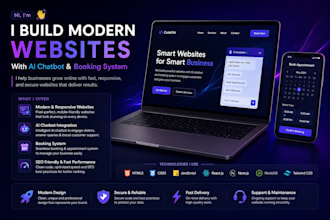 build a modern website with an ai chatbot and booking system