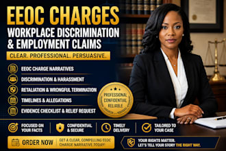 draft eeoc charges, discrimination, wrongful termination and demand letters