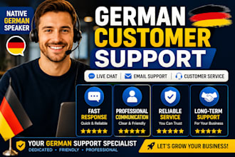 provide german customer support and live chat support
