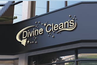 design divine sleek logo for residential house cleaning