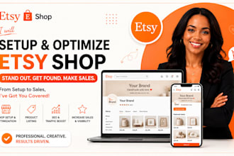 setup etsy shop, etsy listing, print on demand,etsy store promotion and etsy seo