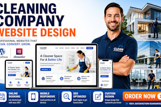design cleaning company and cleaning service wordpress websites