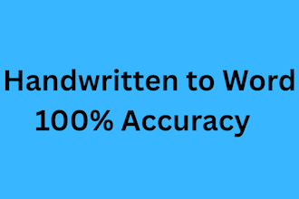 do fast typing and retype handwritten documents to word
