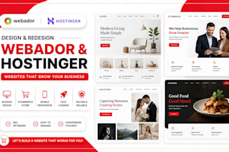 design webador website redesign webador ecommerce online store hostinger website