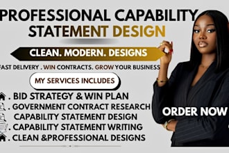 design professional federal government capability statement for your business