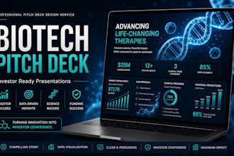create biotech pitch deck and healthcare investor
