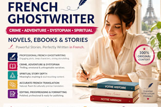 french ghostwriter crime adventure dystopian spiritual novel french translation