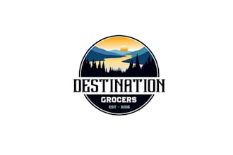 design vacation grocery delivery service logo