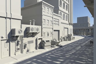 design 3d game environment and 3d art model