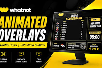 design animated whatnot overlays transitions and obs scoreboards