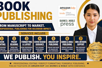 publish your book on amazon KDP and barnes and noble