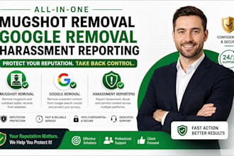 mugshot report harasment and submit content removal request