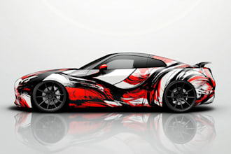 draw car wrap vehicle wrap truck wrap racing car wrap