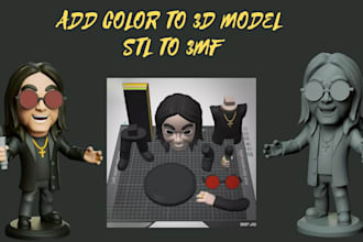 add color to 3d model, convert stl to 3mf multi color slice files for bambu