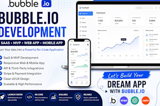 develop german bubble io website, bubble mvp  saas, bubble app mobile apps