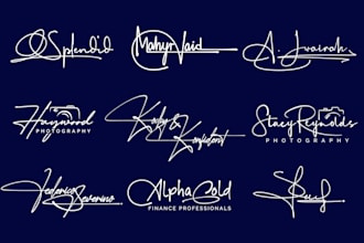 do luxury handwritten signature cursive autograph photography scripted logo