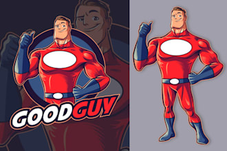 create a custom superhero logo design with premium comic style