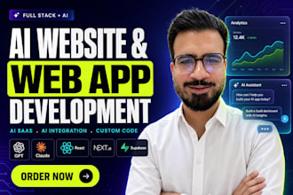 develop ai website, ai web application and ai saas with ai integration
