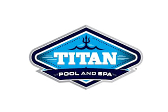 design high quality titan pool and spa logo