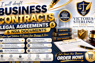 draft legal contracts, nda agreements and confidentiality agreements