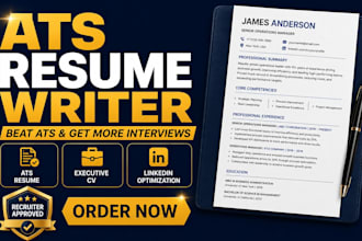 write professional ats resume, executive resume and CV rewrite