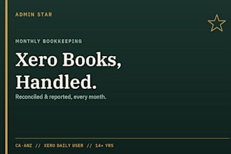 be your monthly xero bookkeeper and accountant