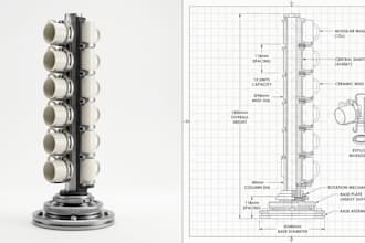 do 3d modeling, cad design, rendering, and 2d drawings in solidworks, fusion 360