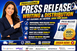 write press release and publish press release do press release distribution PR