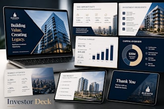 create real estate pitch deck investor presentation  proptech fundraising PPT