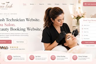 build wix lash technician website spa salon beauty booking website