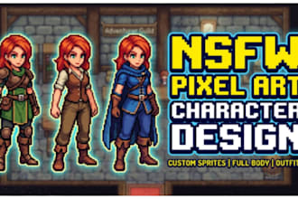 nsfw pixel art, pixel art animation, 2d sprite sheet, pixel background