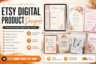 design editable canva templates for etsy digital invitations